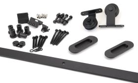 93231 From the Anvil 100kg Black (Top Mount) Sliding Door Hardware Kit (3m Track)