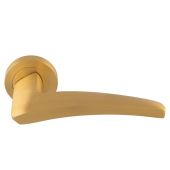 DU5SB - Carlisle Brass Manital 'Dune' Lever on Round Rose - Satin Brass