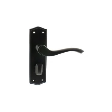 Click Here To Enlarge This Photo Of Atlantic - OE178WCMB Old English 'Warwick' WC Levers on Backplate - Matt Black