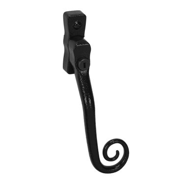 Click Here To Enlarge This Photo Of Curly Tail Lockable Window Espag Handle, Right Hand, Textured Black Finish (CO8477-RH-TMB)