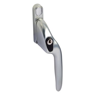 Click Here To Enlarge This Photo Of EH10L Right Hand Locking Cranked Espagnolette Window Handle - Satin Chrome (EH10L-RH-SC)