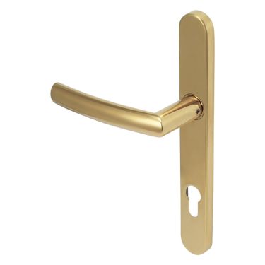 Click Here To Enlarge This Photo Of Jigsaw JR095B Grade 304 Stainless Steel, PVD Brass Finish Multipoint Door Lock Handle, 92mm Centres (JR095B-304-PPB)