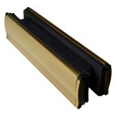 Jigsaw™ Sleeve Type Letter Plate - 300x75mm, Suits 44-68mm Thick doors - PVD Polished Brass (JR380-PPB)
