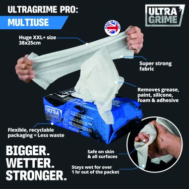 Click Here To Enlarge This Photo Of 5900-RB BLUE Ultra-Grime Pro Multi-use wipes (100-pack)