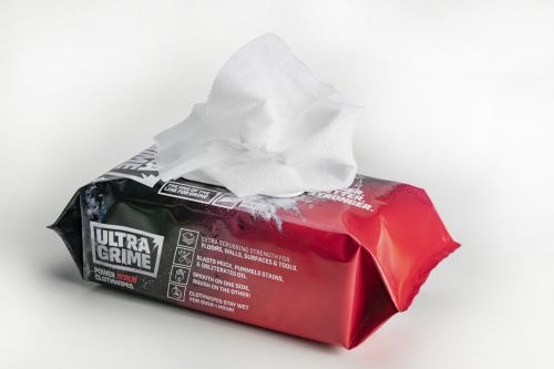 Click Here To Enlarge This Photo Of 5920-RB RED Ultra-Grime Pro Power-Scrub XXL wipes (80-pack)