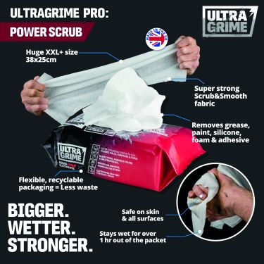 Click Here To Enlarge This Photo Of 5920-RB RED Ultra-Grime Pro Power-Scrub XXL wipes (80-pack)
