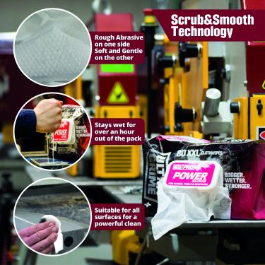 Click Here To Enlarge This Photo Of 5920-RB RED Ultra-Grime Pro Power-Scrub XXL wipes (80-pack)