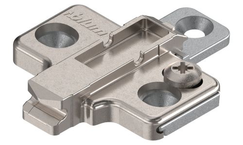Click Here To Enlarge This Photo Of 175H7100 BLUM CLIP 0mm Cruciform Zinc Mounting Plate Screw on