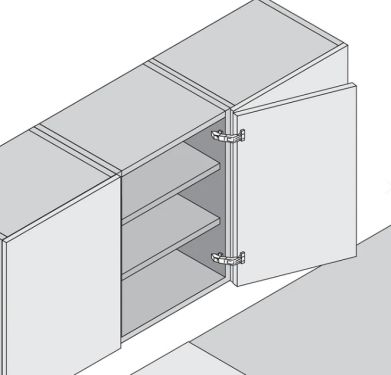Click Here To Enlarge This Photo Of 71T6550 BLUM 170° CLIP top Screw On Hinge - Overlay