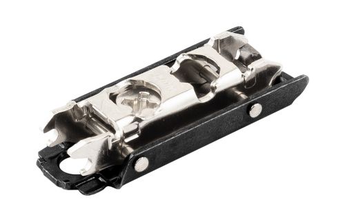 Click Here To Enlarge This Photo Of 175H3100-ONYX BLUM CLIP 0mm Horizontal Steel Mounting Plate Screw on - Black Onyx