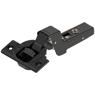 Click Here To Enlarge This Photo Of 71B3750-ONYX BLUM 110° CLIP top BLUMOTION Screw On Inset Hinge - Black Onyx