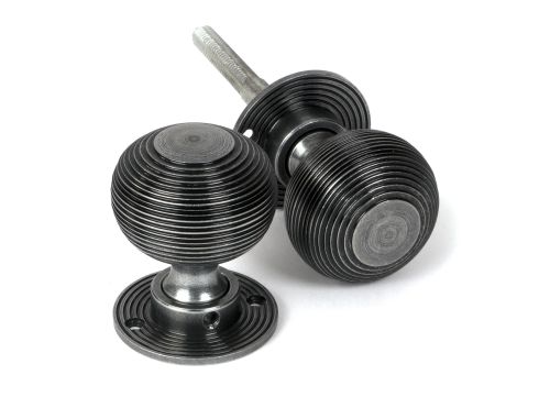 Click Here To Enlarge This Photo Of 46403 From the Anvil Pewter Heavy Beehive Mortice/Rim Knob Set