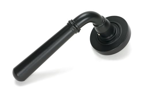 Click Here To Enlarge This Photo Of 46459 From the Anvil Matt Black Newbury Lever on Rose Set (Plain)