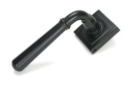 46462 From the Anvil Matt Black Newbury Lever on Rose Set (Square)