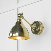 49719 From the Anvil Hammered Brass Brindley Wall Light