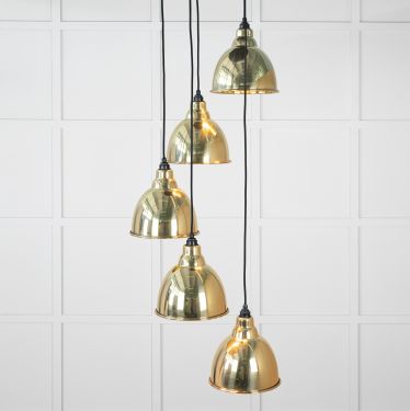 Click Here To Enlarge This Photo Of 49741 From the Anvil Hammered Brass Brindley Cluster Pendant