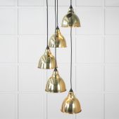 49741 From the Anvil Hammered Brass Brindley Cluster Pendant