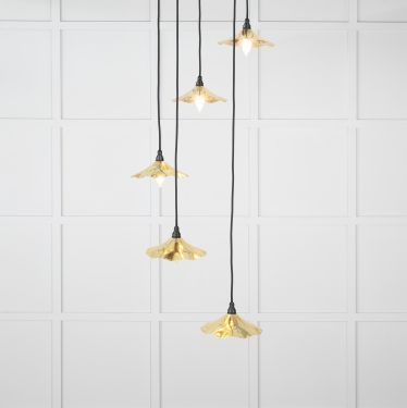 Click Here To Enlarge This Photo Of 49745 From the Anvil Smooth Brass Flora Cluster Pendant
