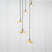 49745 From the Anvil Smooth Brass Flora Cluster Pendant