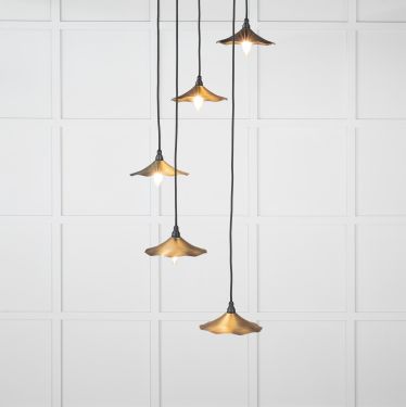 Click Here To Enlarge This Photo Of 49746 From the Anvil Aged Brass Flora Cluster Pendant