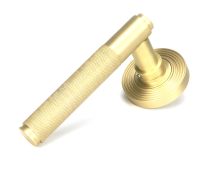 50845 From the Anvil Satin Brass Brompton Lever on Rose Set (Beehive)