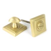 50883 From the Anvil Satin Brass Round Thumbturn Set (Square)