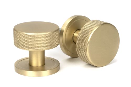 Click Here To Enlarge This Photo Of 50908 From the Anvil Satin Brass Brompton Mortice/Rim Knob Set (Plain)