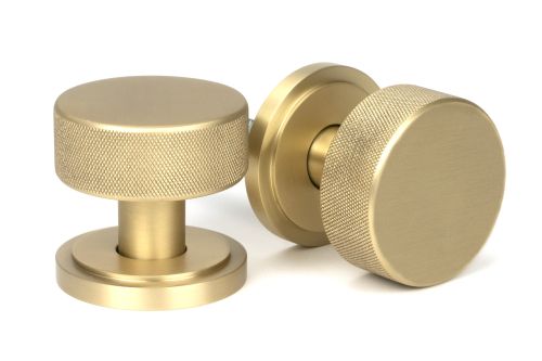 Click Here To Enlarge This Photo Of 50909 From the Anvil Satin Brass Brompton Mortice/Rim Knob Set (Art Deco)