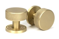 50910 From the Anvil Satin Brass Brompton Mortice/Rim Knob Set (Beehive)