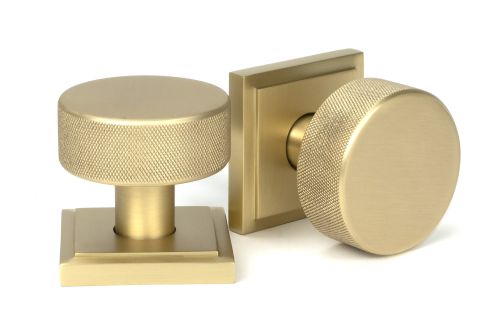 Click Here To Enlarge This Photo Of 50911 From the Anvil Satin Brass Brompton Mortice/Rim Knob Set (Square)