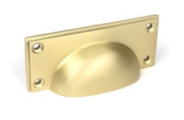 50942 From the Anvil Satin Brass Art Deco Drawer Pull
