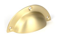 50950 From the Anvil Satin Brass 4" Plain Drawer Pull