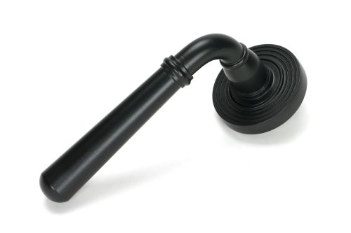 Click Here To Enlarge This Photo Of 51328 From the Anvil Matt Black Newbury Lever on Rose Set (Beehive) - Unsprung