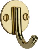 V1064-PB Heritage Brass Single Robe Hook Polished Brass Finish