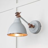 49714SBI From the Anvil Smooth Copper Brindley Wall Light in Birch