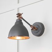 49714SBL From the Anvil Smooth Copper Brindley Wall Light in Bluff