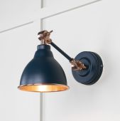 49714SDU From the Anvil Smooth Copper Brindley Wall Light in Dusk