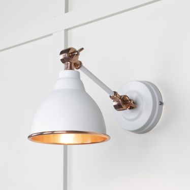 Click Here To Enlarge This Photo Of 49714SF From the Anvil Smooth Copper Brindley Wall Light in Flock