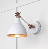 49714SF From the Anvil Smooth Copper Brindley Wall Light in Flock