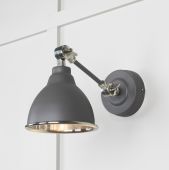 49715SBL From the Anvil Smooth Nickel Brindley Wall Light in Bluff