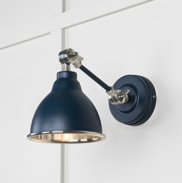 Click Here To Enlarge This Photo Of 49715SDU From the Anvil Smooth Nickel Brindley Wall Light in Dusk