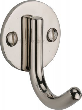 Click Here To Enlarge This Photo Of V1064-PNF Heritage Brass Single Robe Hook Polished Nickel Finish