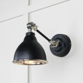 49715SEB From the Anvil Smooth Nickel Brindley Wall Light in Elan Black
