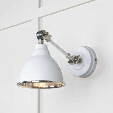 Click Here To Enlarge This Photo Of 49715SF From the Anvil Smooth Nickel Brindley Wall Light in Flock