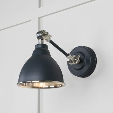 Click Here To Enlarge This Photo Of 49715SSO From the Anvil Smooth Nickel Brindley Wall Light in Soot