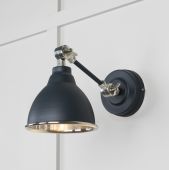 49715SSO From the Anvil Smooth Nickel Brindley Wall Light in Soot