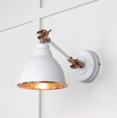 49717SF From the Anvil Hammered Copper Brindley Wall Light in Flock