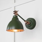 49717SH From the Anvil Hammered Copper Brindley Wall Light in Heath