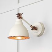 49717STE From the Anvil Hammered Copper Brindley Wall Light in Teasel