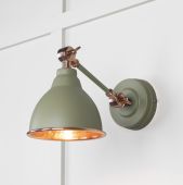 49717STU From the Anvil Hammered Copper Brindley Wall Light in Tump